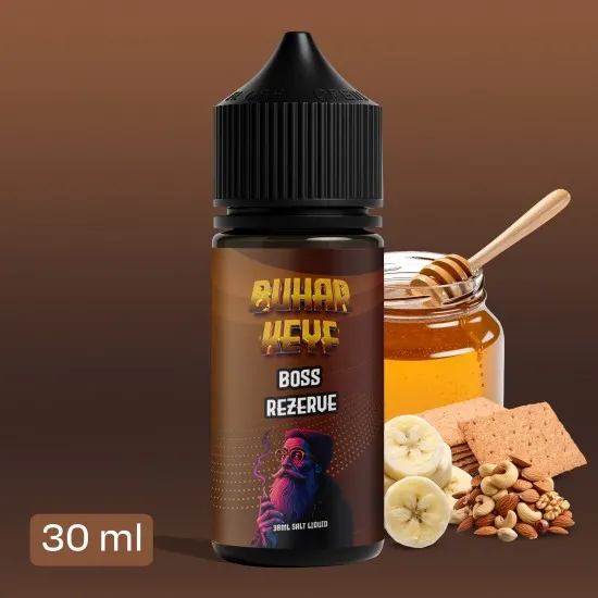 bhk boss rezerve salt likit 30ml bal muz findik aromali