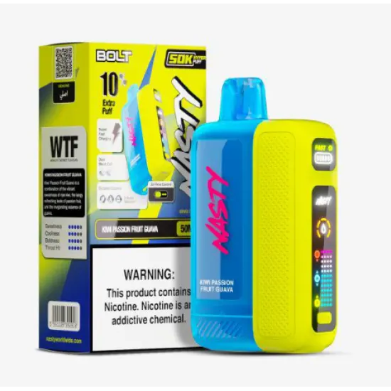 Nasty Bolt 50000 Puff - Dijital Ekranlı Kullan At Pod