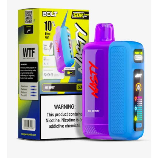 Nasty Bolt 50000 Puff - Dijital Ekranlı Kullan At Pod