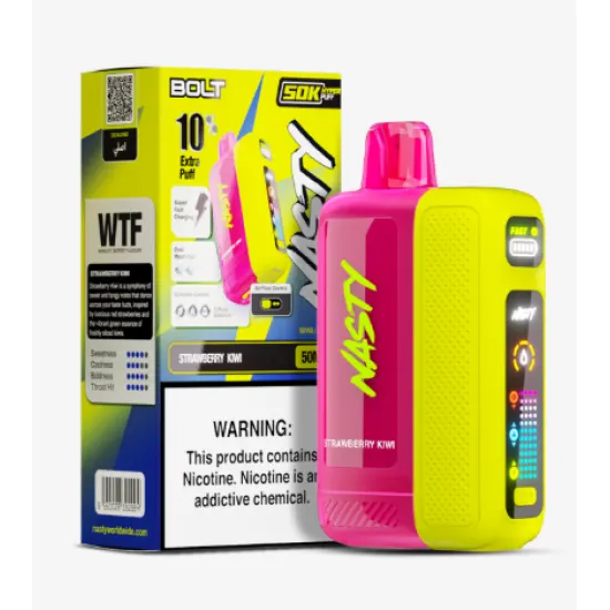 Nasty Bolt 50000 Puff - Dijital Ekranlı Kullan At Pod