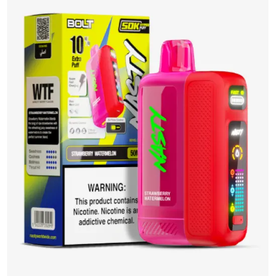 Nasty Bolt 50000 Puff - Dijital Ekranlı Kullan At Pod